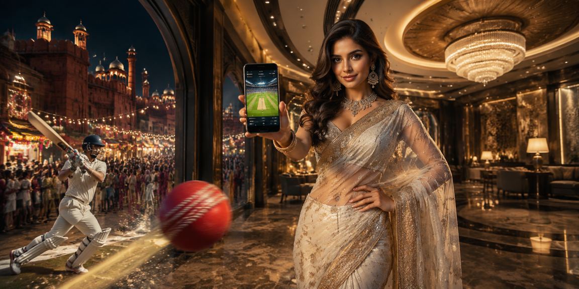 Indian player enjoying cricket betting on mobile at toofan777